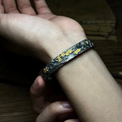 Gold-Plated Plum Blossom Relief Bracelet