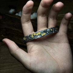 Gold-Plated Plum Blossom Relief Bracelet