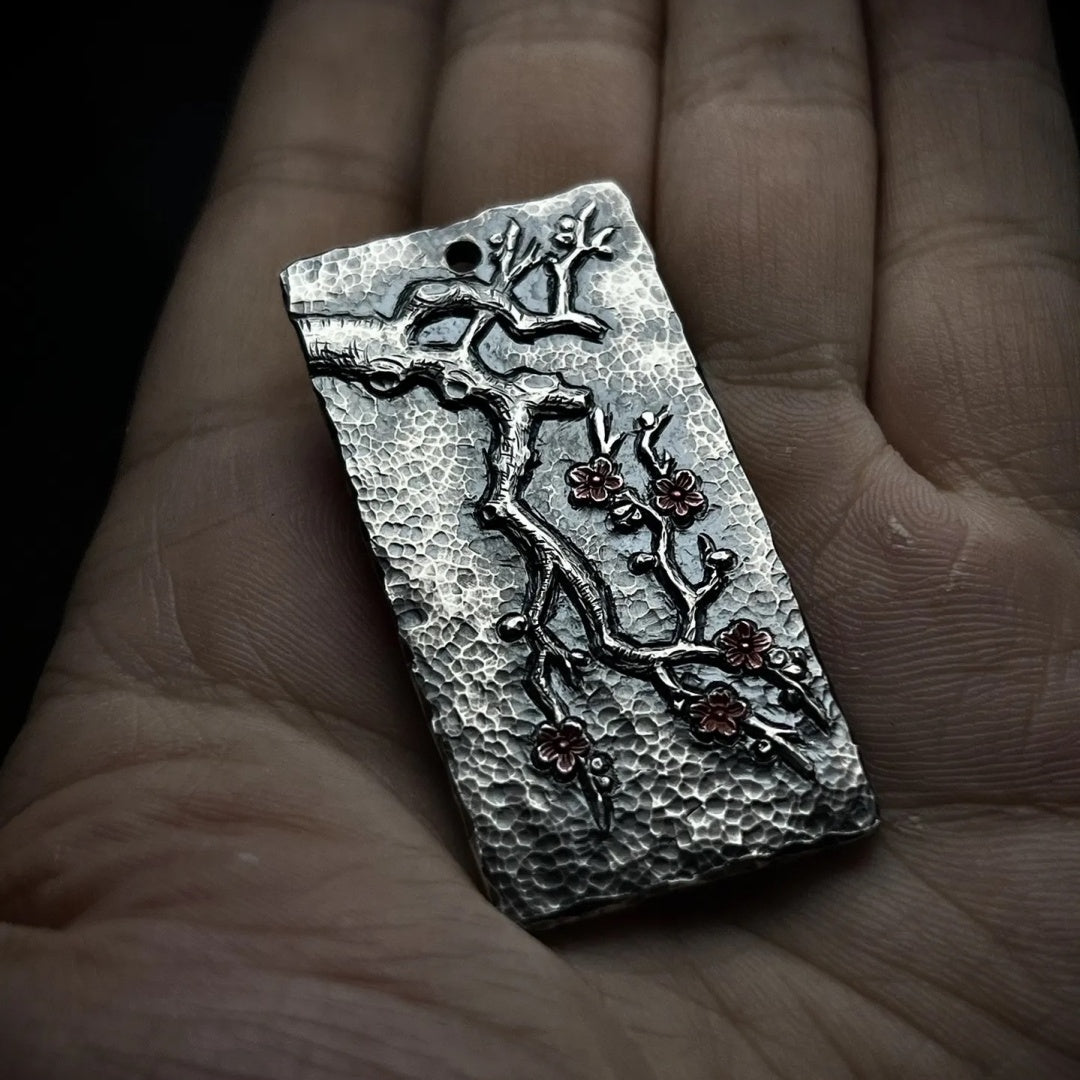 Plum Blossom Relief Pendant