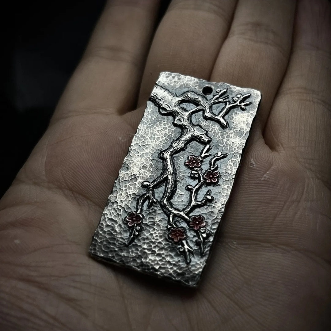 Plum Blossom Relief Pendant